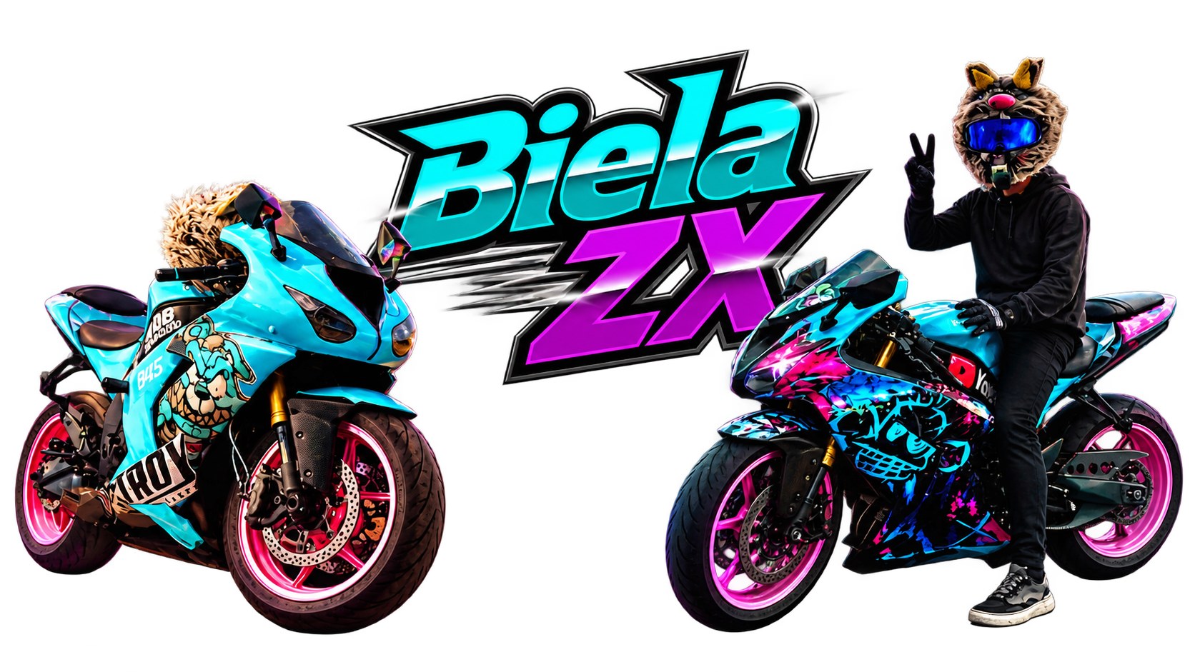 Biela ZX com motos
